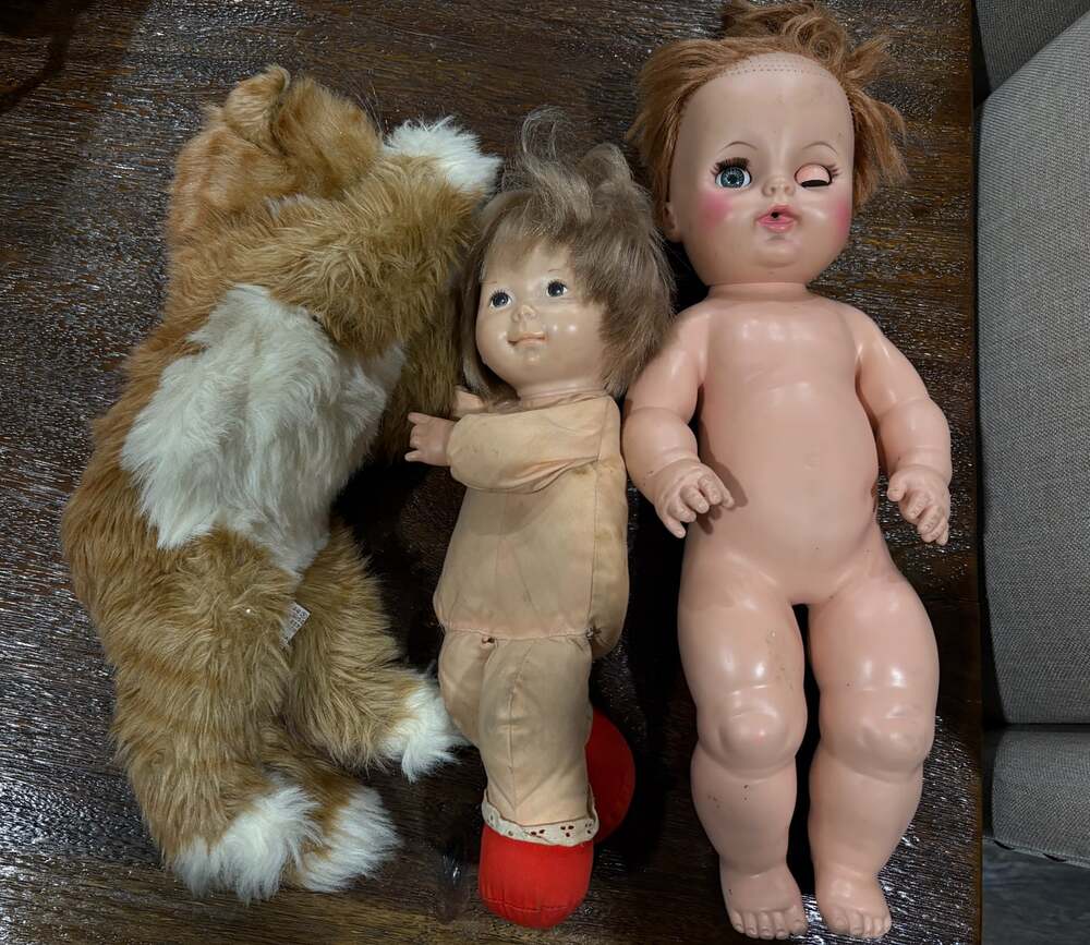 Lot of 3 Vintage Baby Dolls Cat 80's Curl ME Hair Peeing Movable  Eyes